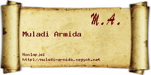 Muladi Armida névjegykártya